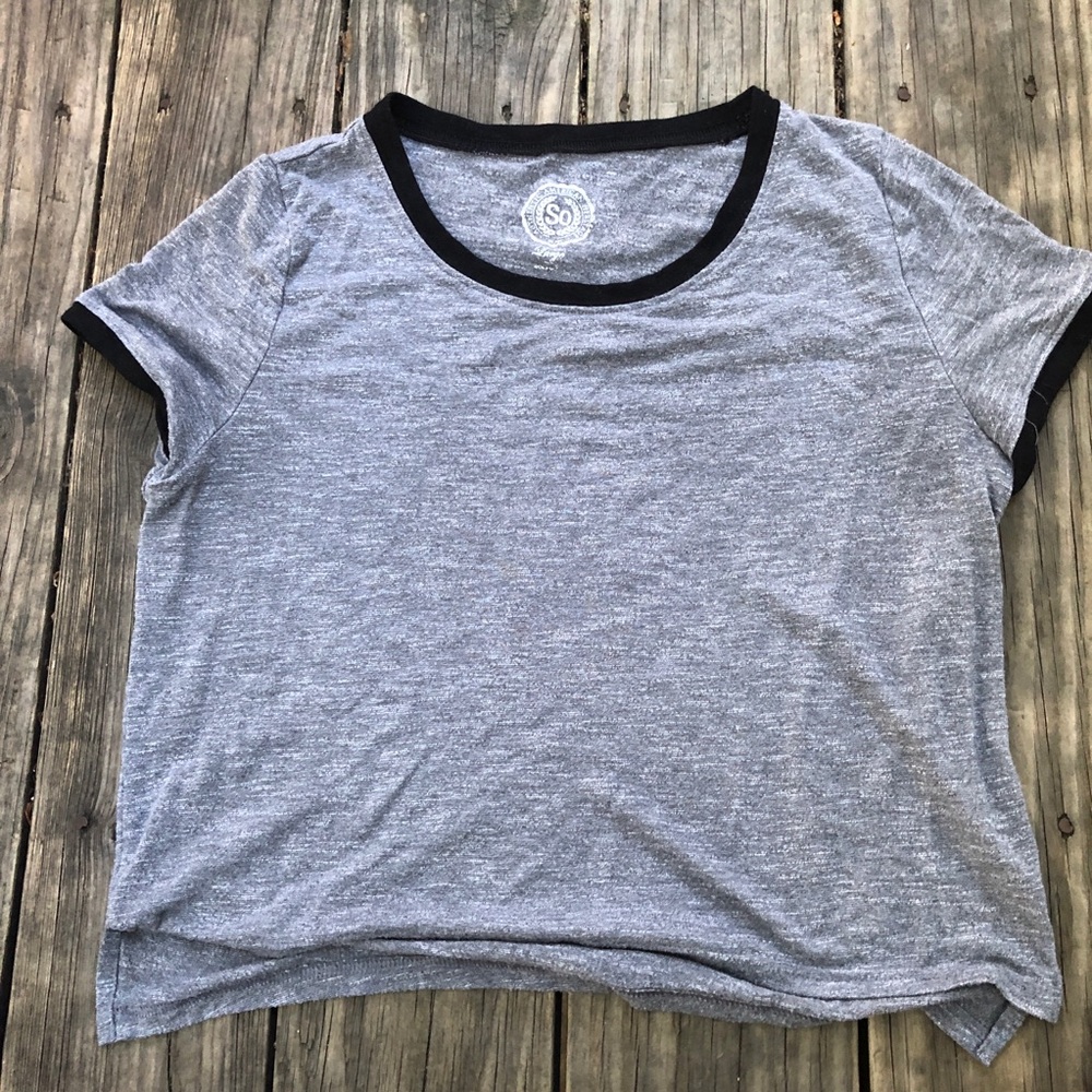 comfy gray crop top